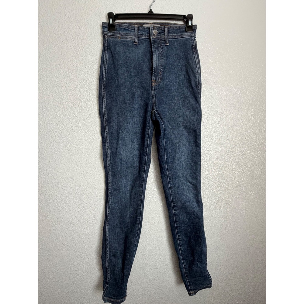 Everlane Womens High Rise Skinny Jeans Dark Wash Blue Denim Classic 5-Pocket
